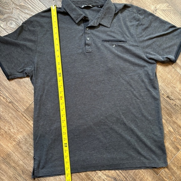 Travis Mathew Golf Polo Shirt Dark Grey Front Pocket Men's XL - Picture 8 of 8